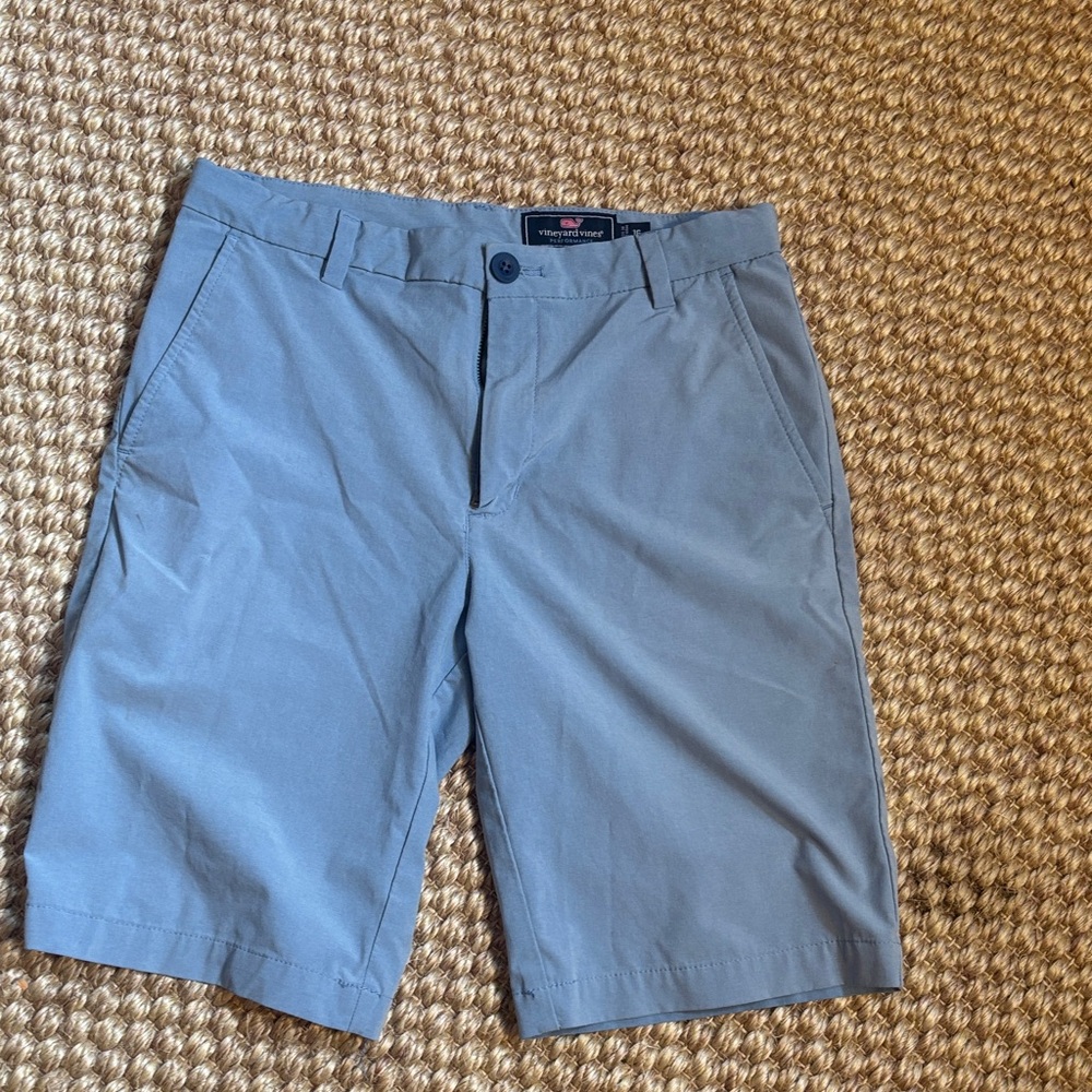 Vineyard Vines Kids blue golf performance Shorts